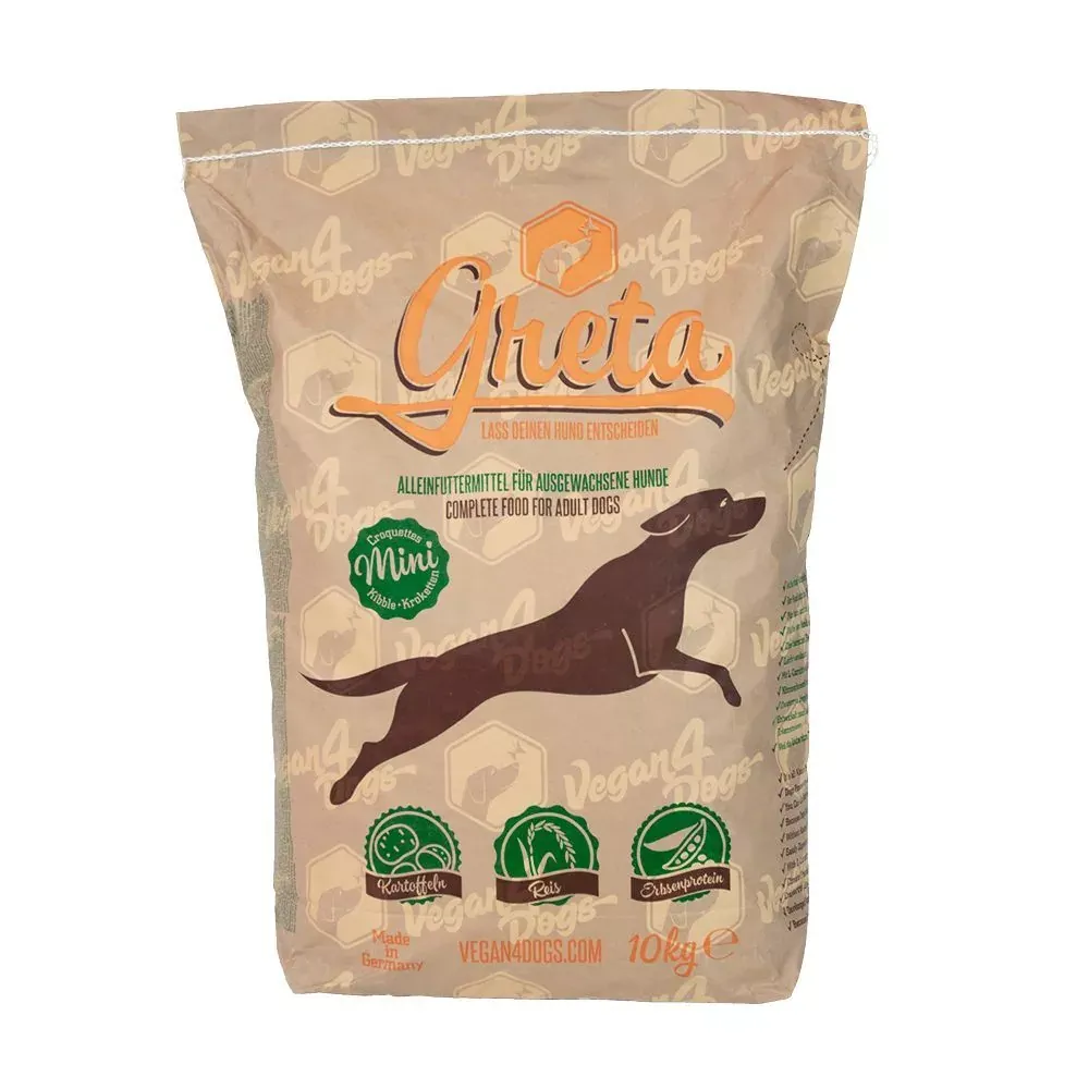 Zak Vegan4Dogs Greta met kleine brokken